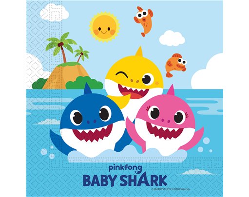 20PK BABY SHARK NAPKINS