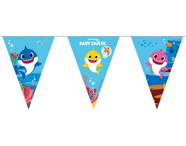 BABY SHARK PAPER TRIANGLE FLAG BANNER