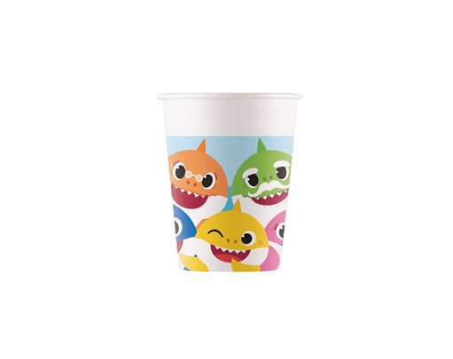 8PK 200ml BABY SHARK PAPER CUPS