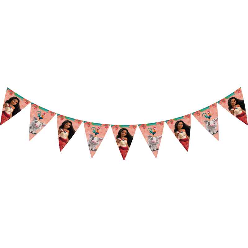 MOANA II SAILING SPIRIT PAPER TRIANGLE FLAG BANNER