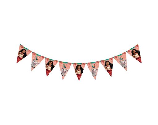 MOANA II SAILING SPIRIT PAPER TRIANGLE FLAG BANNER