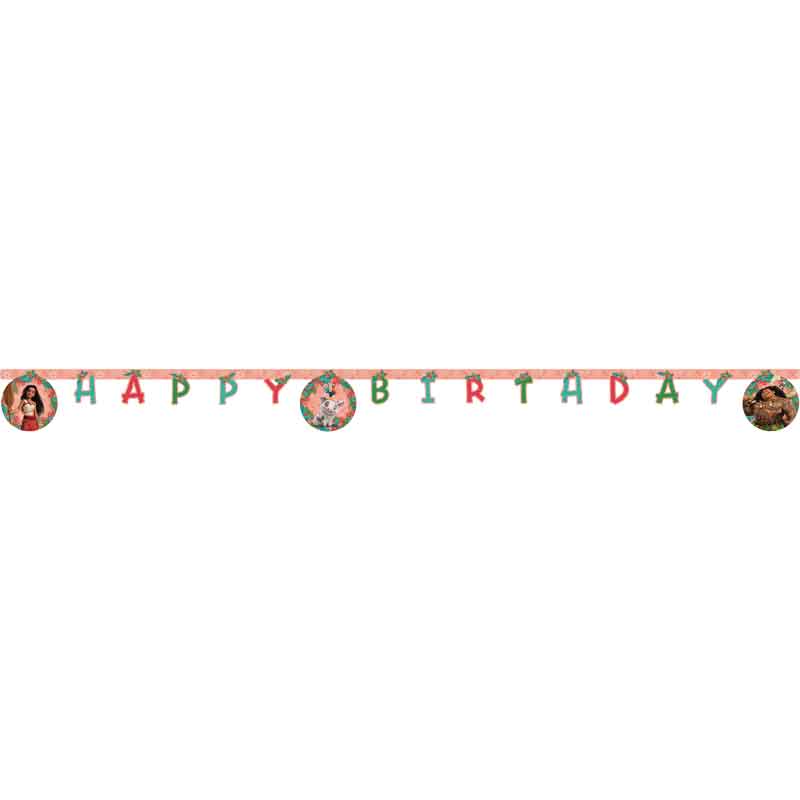 MOANA II "HAPPY BIRTHDAY" PAPER BANNER