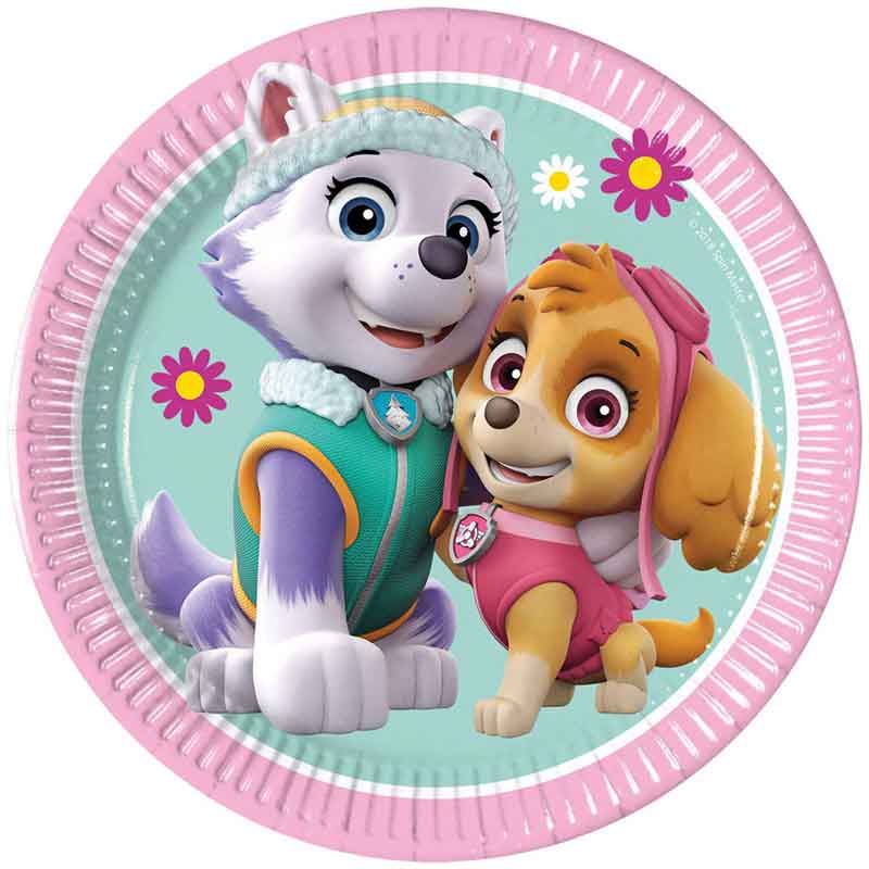 8PK 20CM PAW PATROL SKYE PAPER PLATES