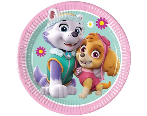 8PK 20CM PAW PATROL SKYE PAPER PLATES