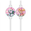 12PK PAW PATROL SKYE MEDALLION PAPER STRAWS