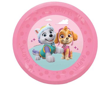 4PK 21CM PAW PATROL SKYE REUSABLE PLATES