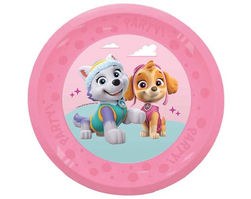 4PK 21CM PAW PATROL SKYE REUSABLE PLATES