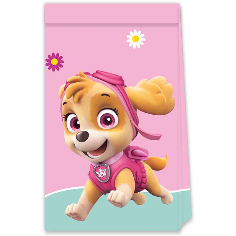 4PK PAW PATROL SKYE PAPER PARTY BAGS