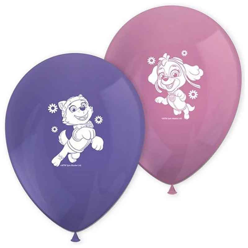 8PK PAW PATROL SKYE PRINTED BALLOONS