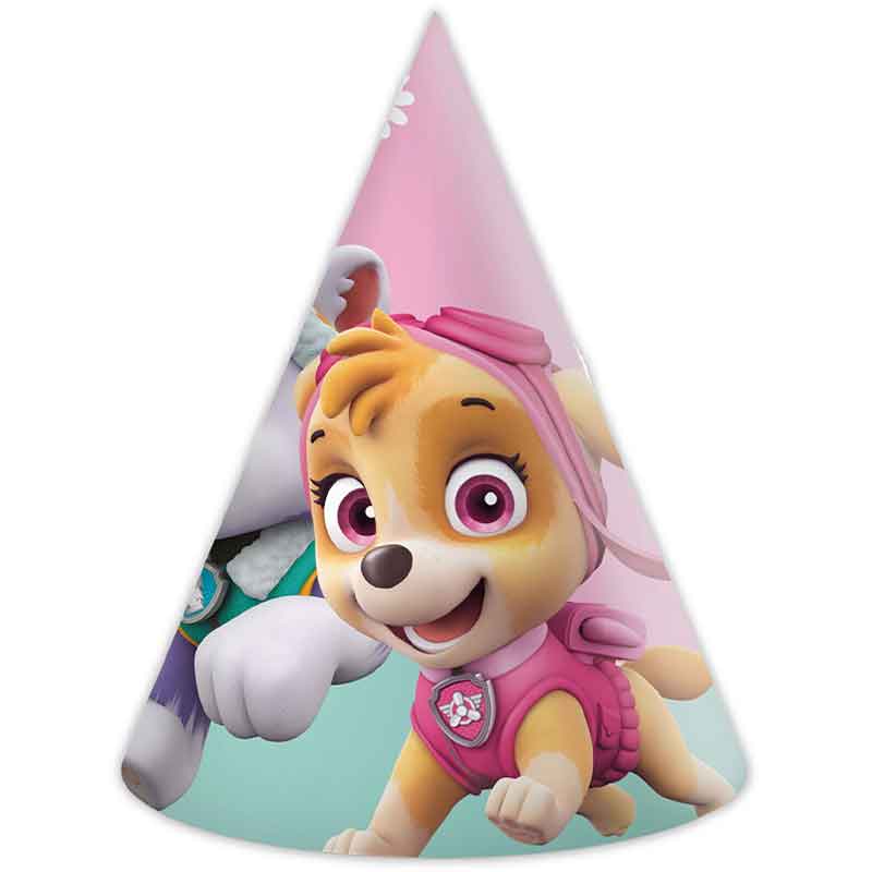 6PK PAW PATROL SKYE PAPER HATS