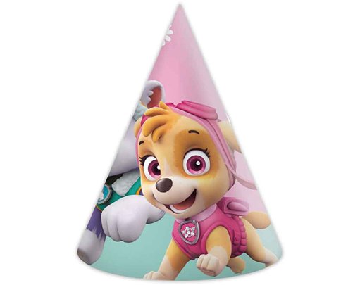 6PK PAW PATROL SKYE PAPER HATS