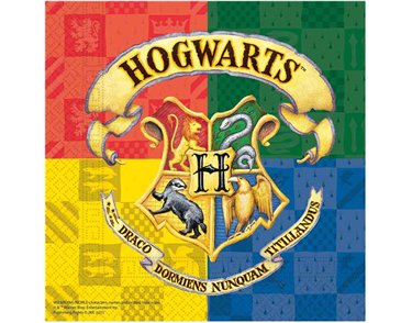 20PK HARRY POTTER HOGWARTS HOUSES NAPKINS