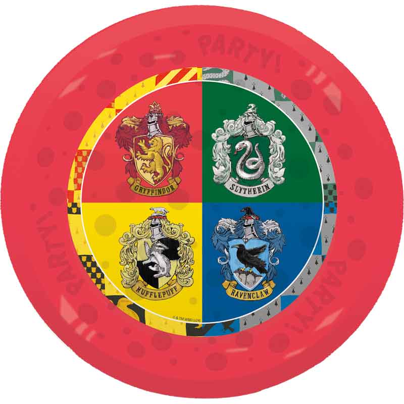 4PK 21cm HARRY POTTER HOGWARTS HOUSES REUSABLE PLATES