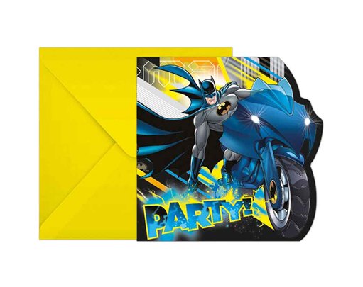 6PK BATMAN ROGUE RAGE INVITATIONS & ENVELOPES