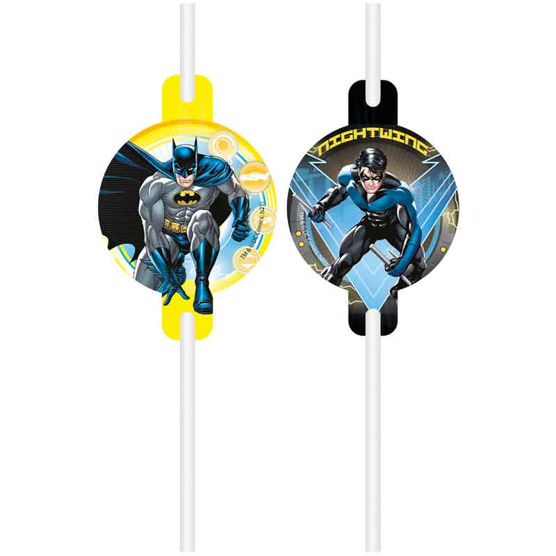 4PK BATMAN ROGUE RAGE PAPER DRINKING STRAWS