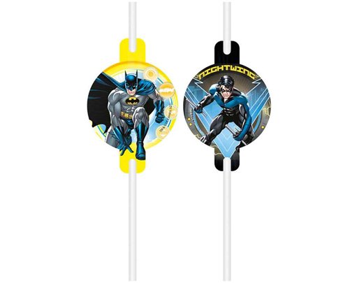 4PK BATMAN ROGUE RAGE PAPER DRINKING STRAWS