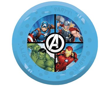 4PK 21cm AVENGERS EVERGREEN PARTY REUSABLE PLATES