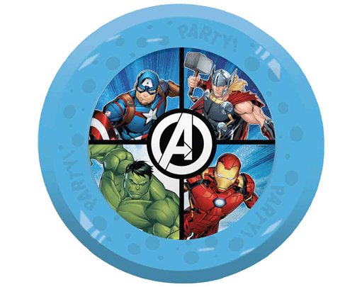 4PK 21cm AVENGERS EVERGREEN PARTY REUSABLE PLATES