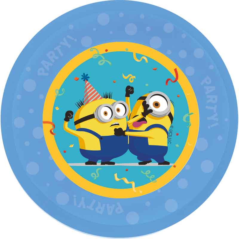 4PK 21cm MINIONS: THE RISE OF GRU PARTY REUSABLE PLATES