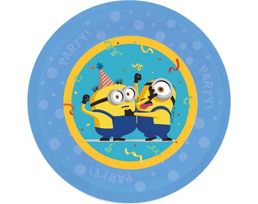 4PK 21cm MINIONS: THE RISE OF GRU PARTY REUSABLE PLATES