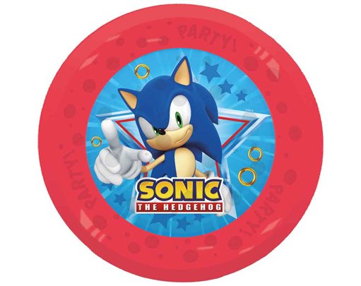 4PK 21cm SONIC SPEED PARTY REUSABLE PLATES