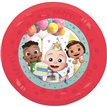 4PK 21cm COCOMELON BIRTHDAY PARTY REUSABLE PLATES