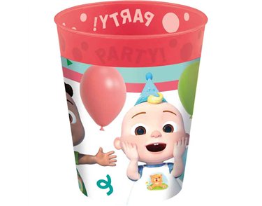 4pk 250ml COCOMELON BIRTHDAY PARTY REUSABLE CUPS