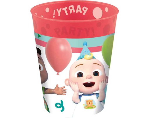 4pk 250ml COCOMELON BIRTHDAY PARTY REUSABLE CUPS