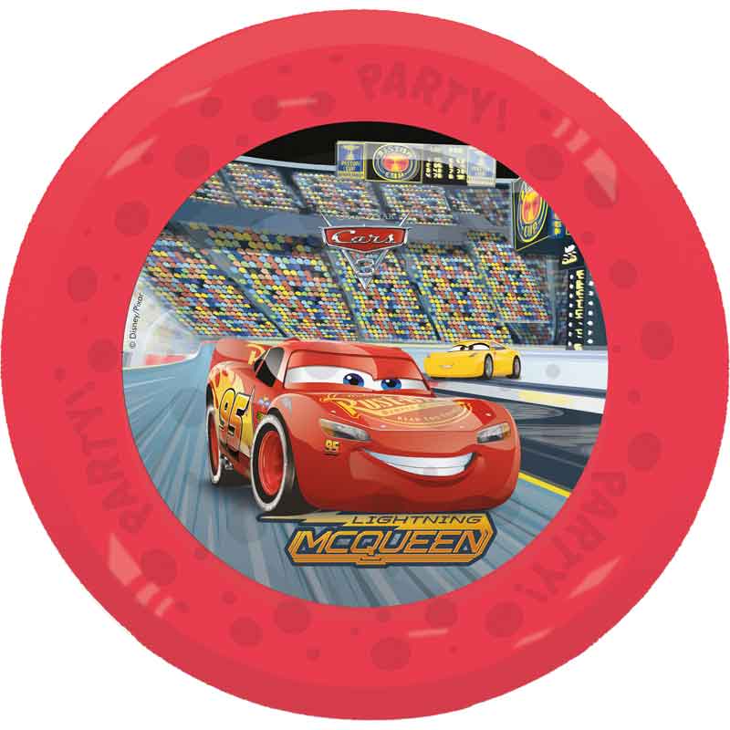 4PK 21cm CARS  PARTY REUSABLE PLATES