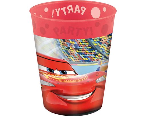4PK 250ml CARS  PARTY REUSABLE CUPS