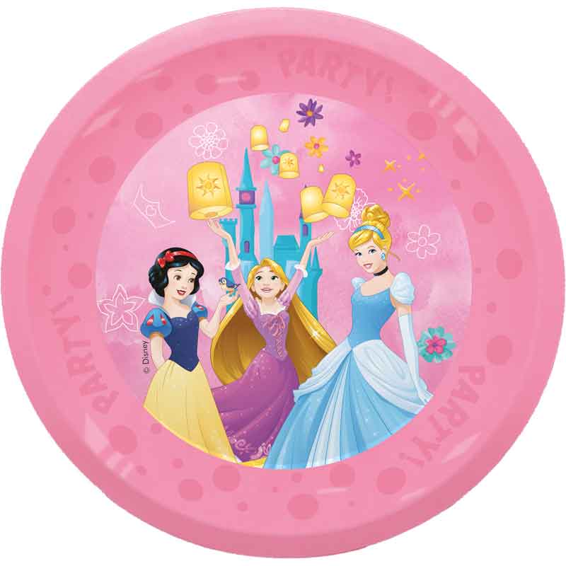 4PK 21cm PRINCESS LIVE YOUR STORY PARTY REUSABLE PLATES
