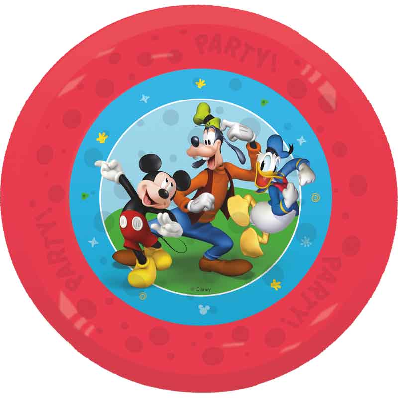 4PK 21cm MICKEY ROCK THE HOUSE PARTY REUSABLE PLATES