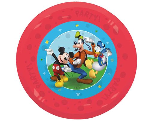 4PK 21cm MICKEY ROCK THE HOUSE PARTY REUSABLE PLATES