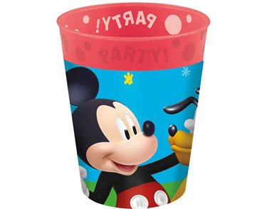 4PK 250ml MICKEY ROCK THE HOUSE PARTY REUSABLE CUPS