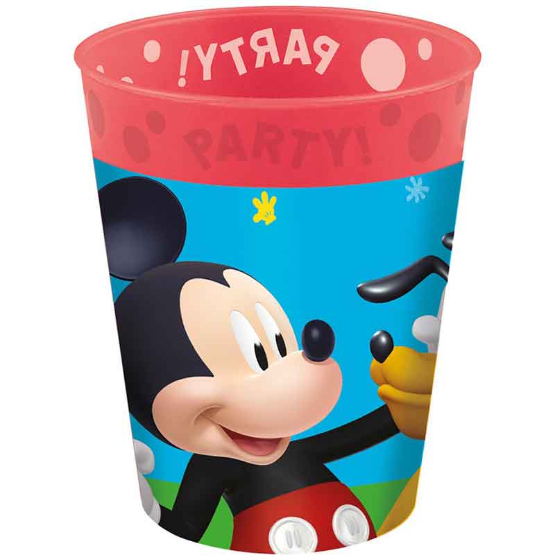 4PK 250ml MICKEY ROCK THE HOUSE PARTY REUSABLE CUPS