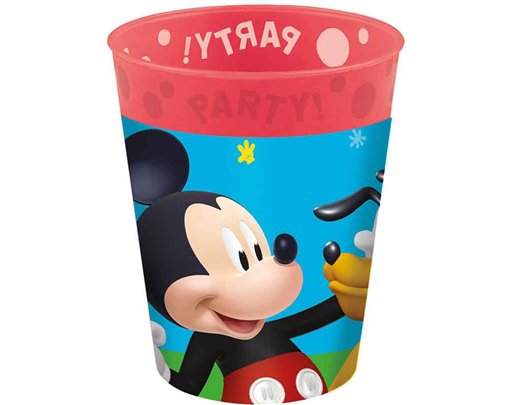 4PK 250ml MICKEY ROCK THE HOUSE PARTY REUSABLE CUPS