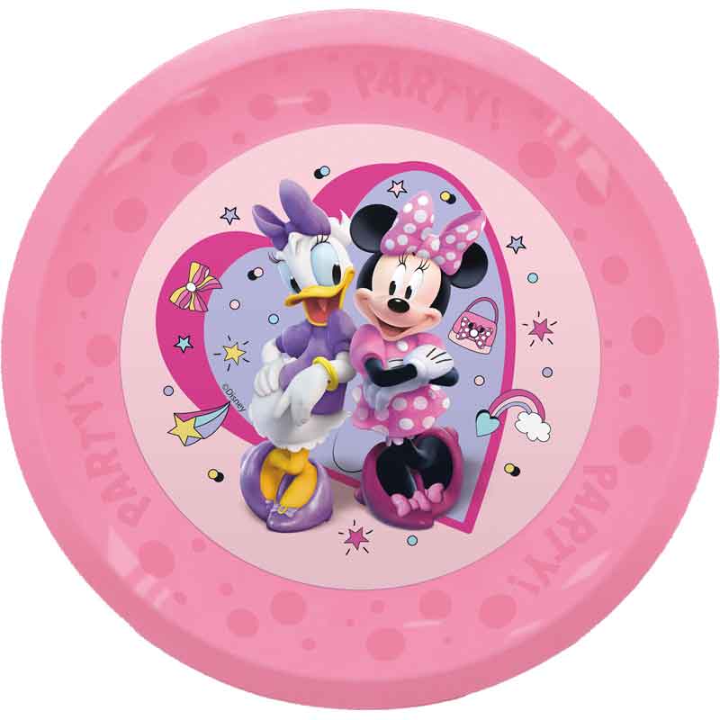 4PK 21cm MINNIE JUNIOR PARTY REUSABLE PLATES