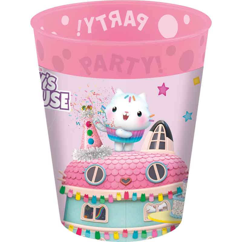 4PK 250ml GABBY'S DOLLHOUSE PARTY REUSABLE CUPS