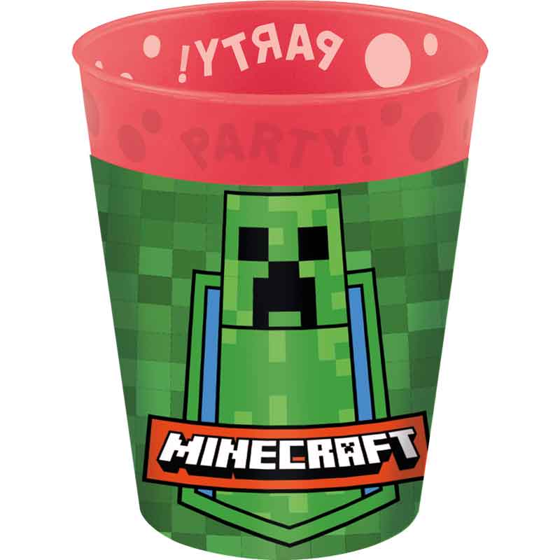 4PK 250ml MINECRAFT PARTY REUSABLE CUPS