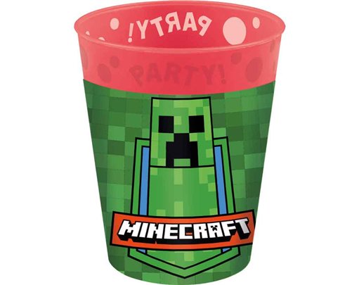 4PK 250ml MINECRAFT PARTY REUSABLE CUPS