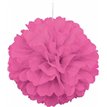 16IN HOT PINK PUFF DECOR