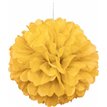16IN SUNFLOWER YELLOW PUFF DECOR