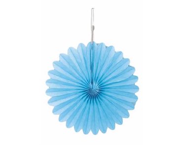 3PK 6in POWDER BLUE DECORATIVE FANS