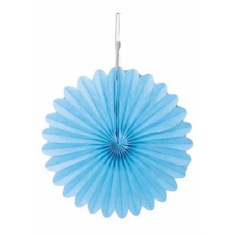 3PK 6in POWDER BLUE DECORATIVE FANS