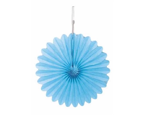 3PK 6in POWDER BLUE DECORATIVE FANS