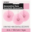 (3) 6IN LOVELY PINK DECORATIVE FAN