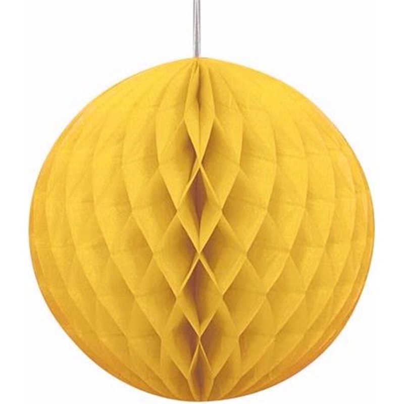 8IN SUNFLOWER YELLOW HONEYCOMB BALL