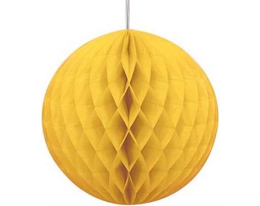 8IN SUNFLOWER YELLOW HONEYCOMB BALL