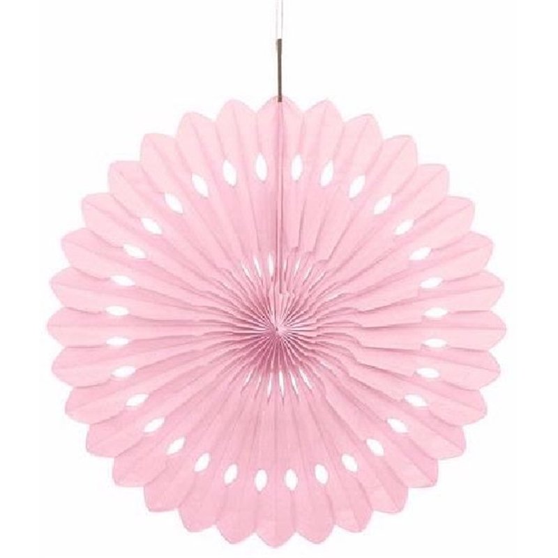 16IN LOVELY PINK DECORATIVE FAN