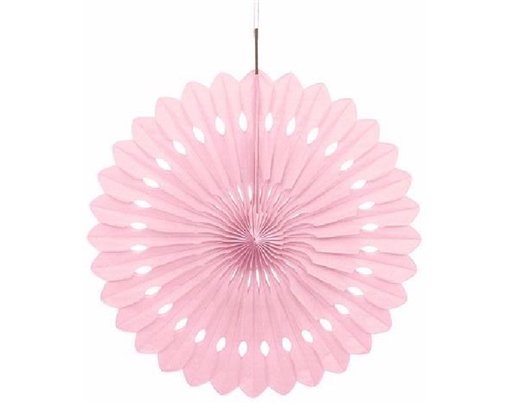16IN LOVELY PINK DECORATIVE FAN